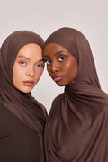 Cocoa Suede Jersey Hijab