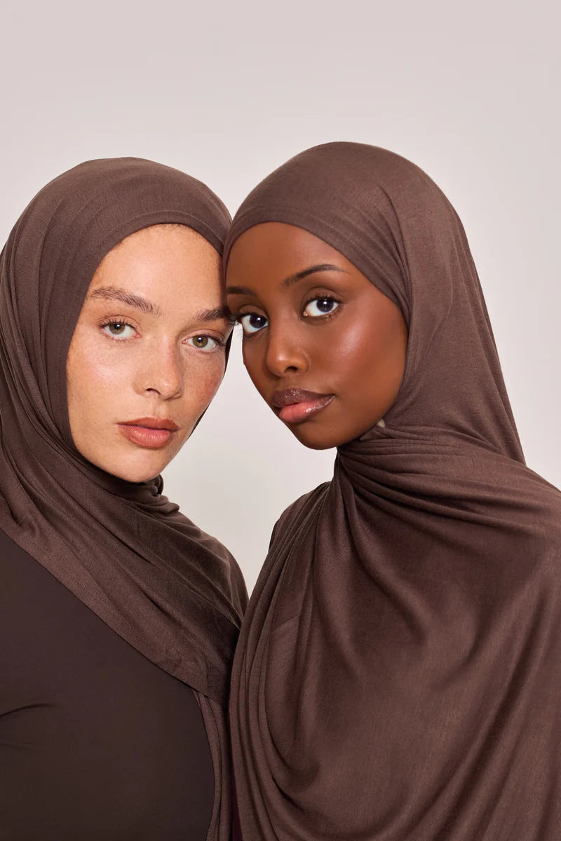 Cocoa Suede Jersey Hijab