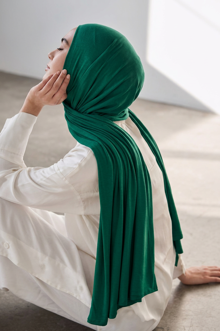 Emerald Régime Jersey Hijab