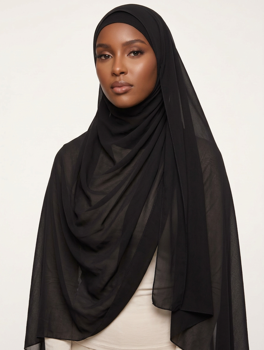Onyx Luxe Chiffon Hijab