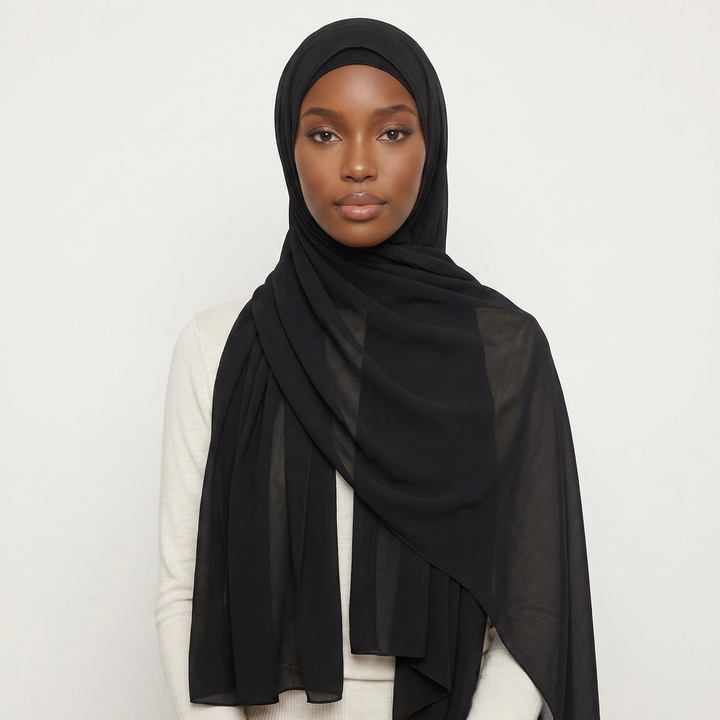 Onyx Luxe Chiffon Hijab