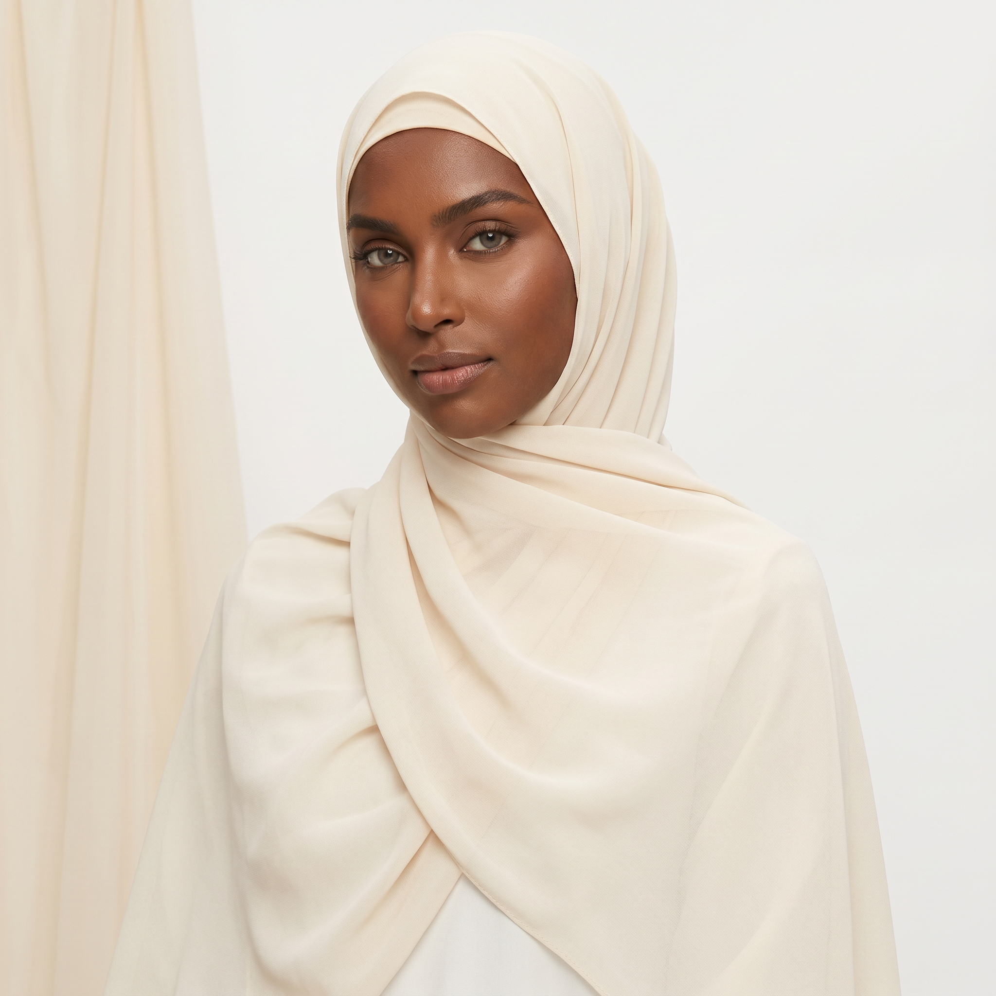 Ecru Luxe Chiffon Hijab