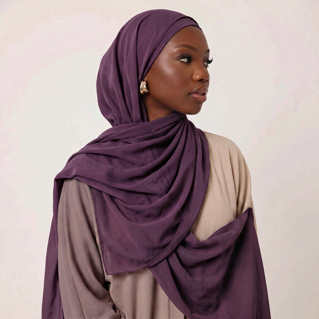 Royal Amethyst Chiffon Hijab