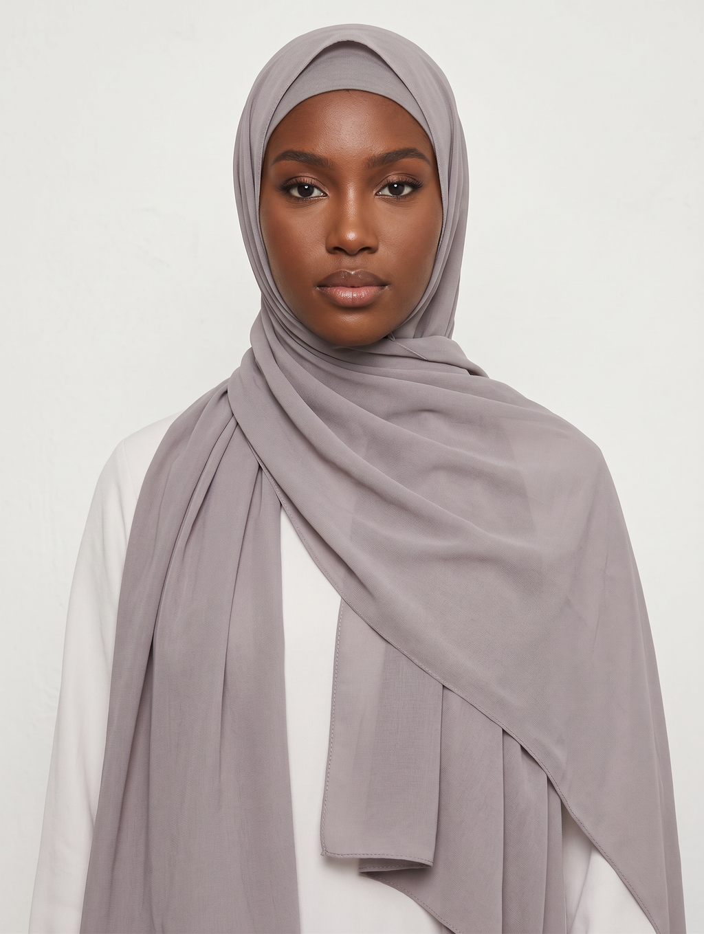Moonstone Ash Chiffon Hijab