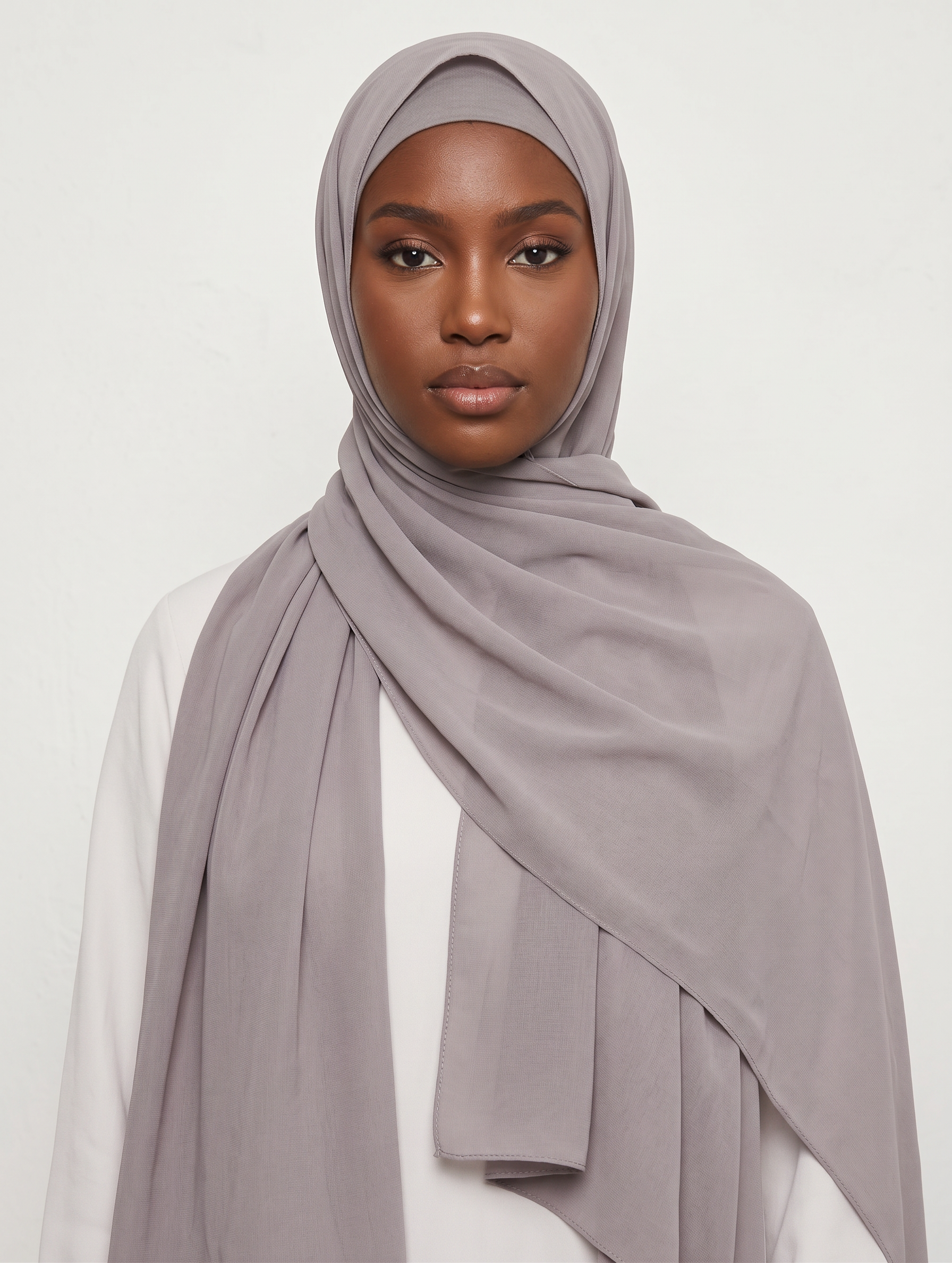 Moonstone Ash Chiffon Hijab