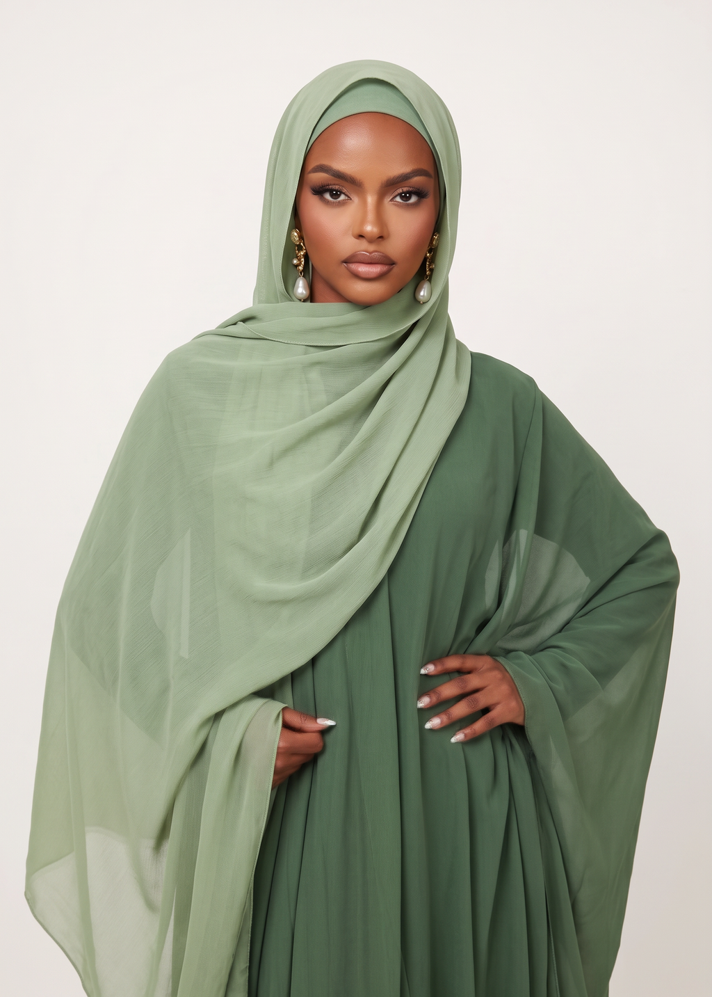 Pistachio Sage Chiffon Hijab