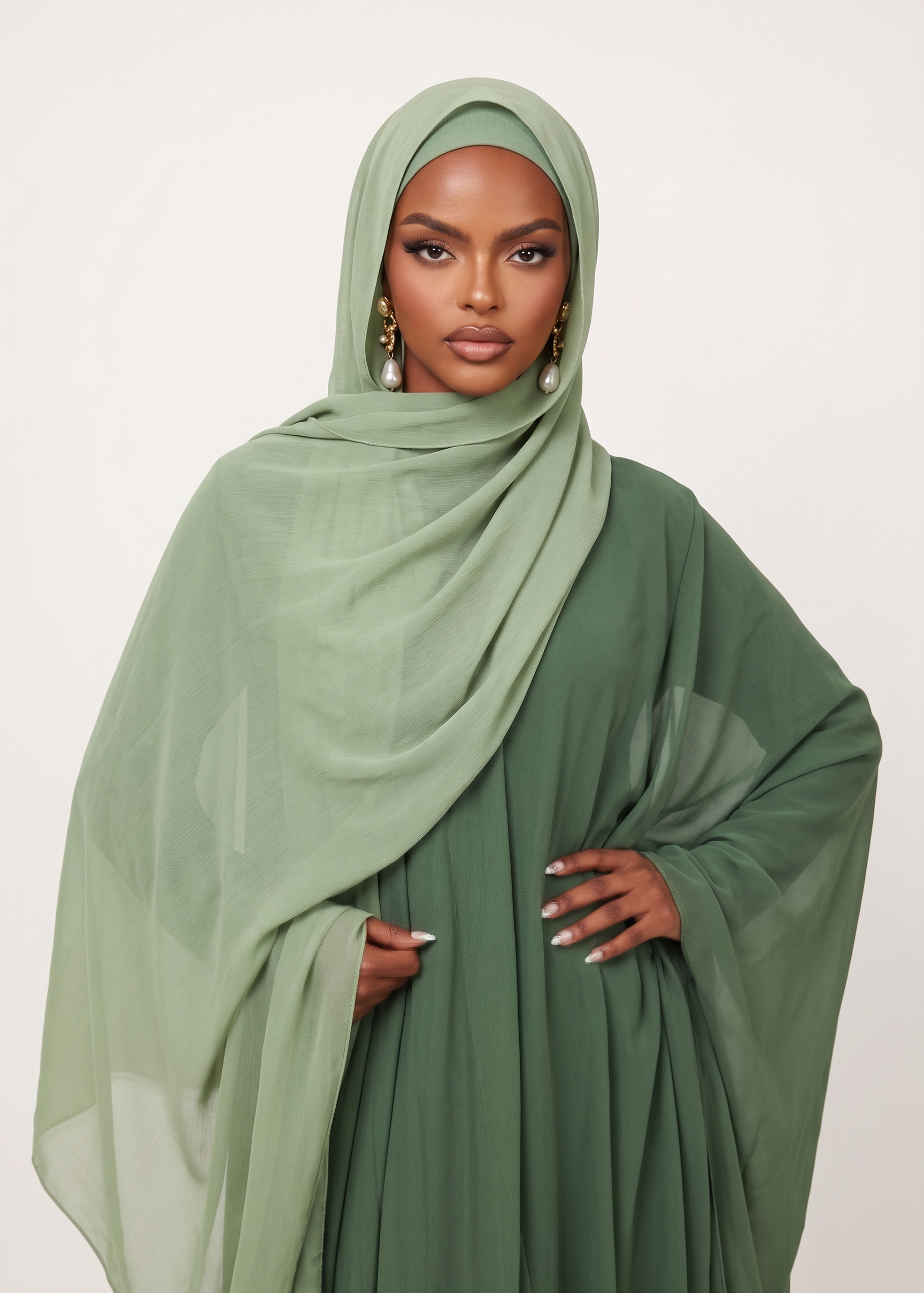 Pistachio Sage Chiffon Hijab
