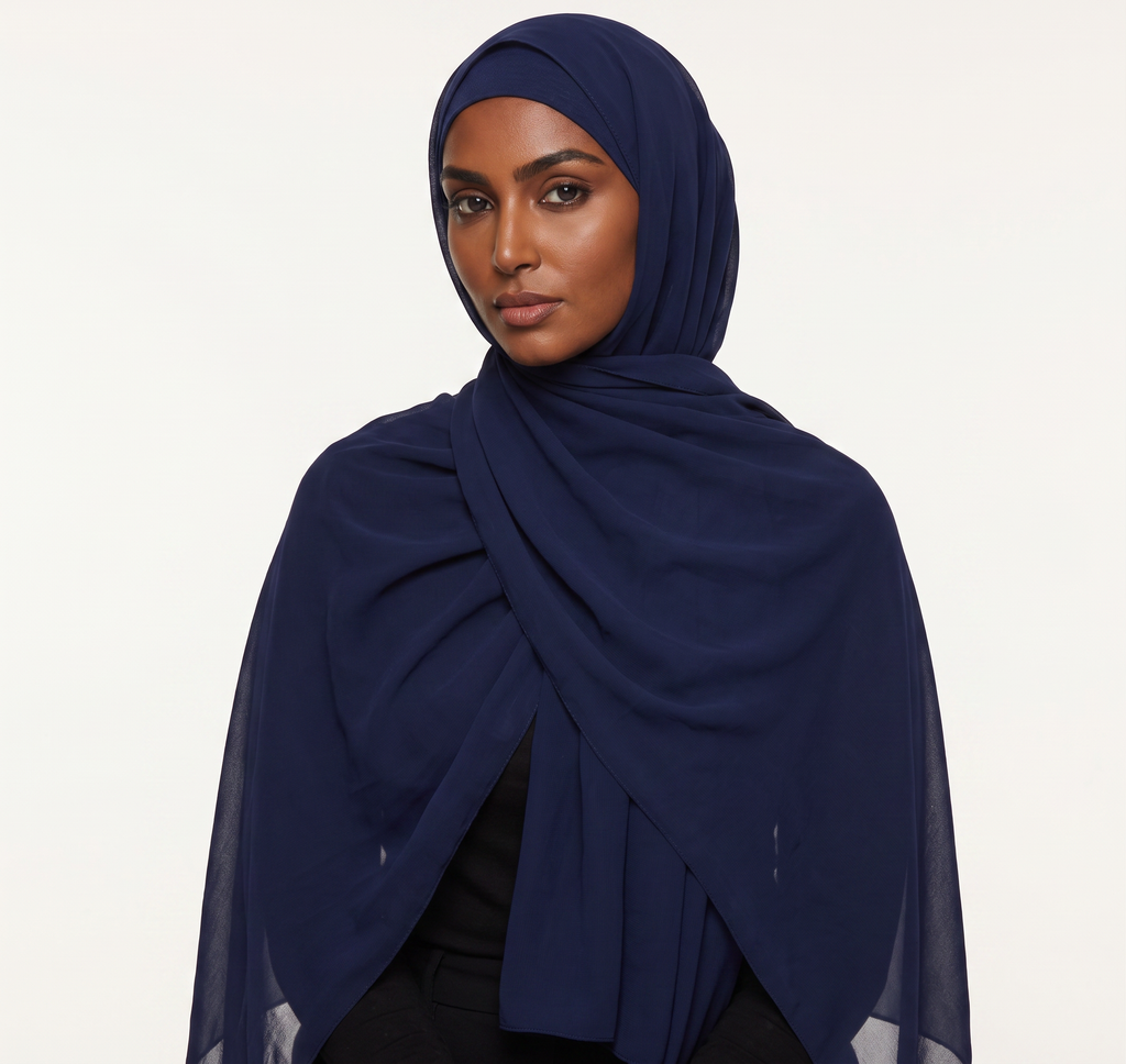 Monaco Bleu Chiffon Hijab