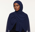 Monaco Bleu Chiffon Hijab