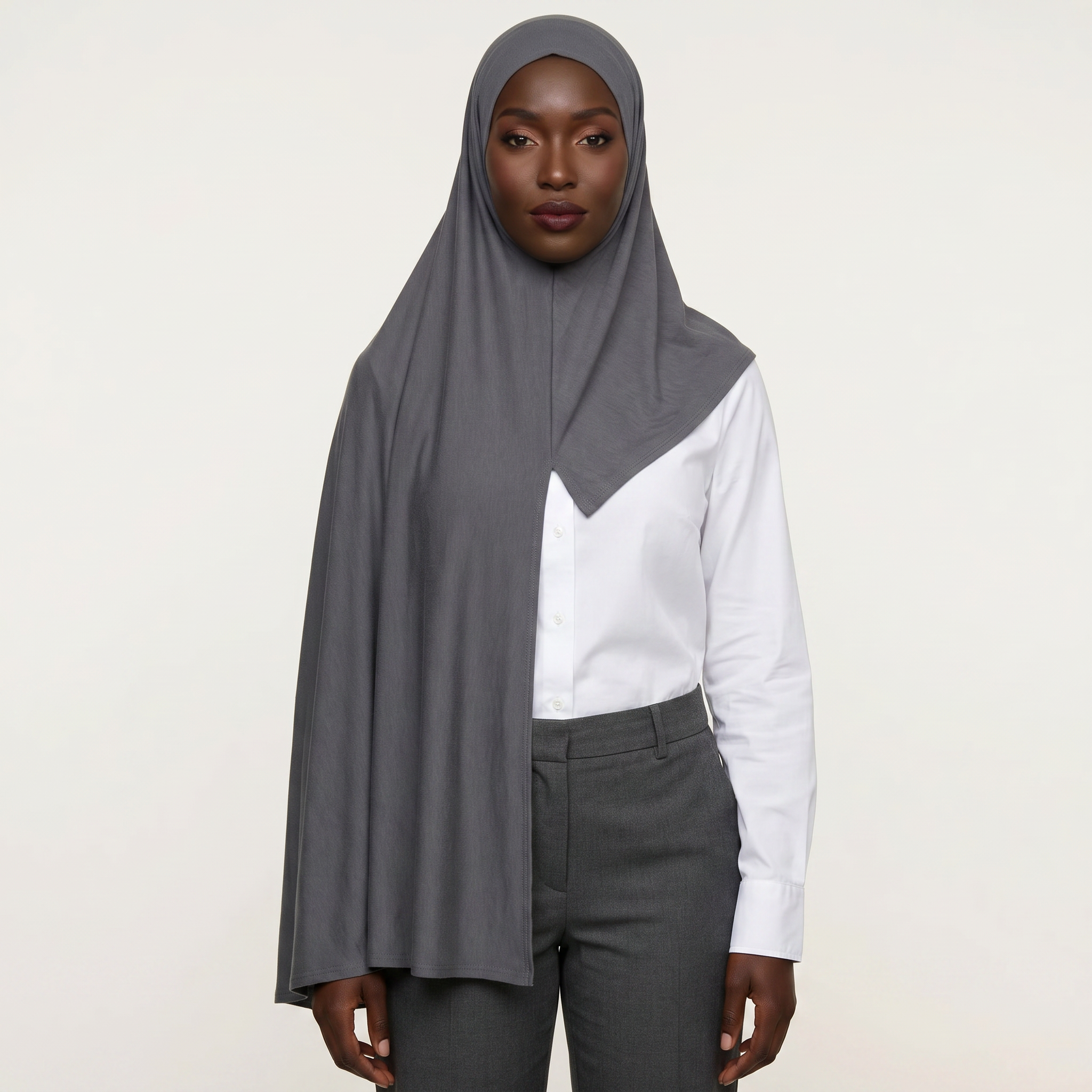 Smoke Grey Instant Hijab