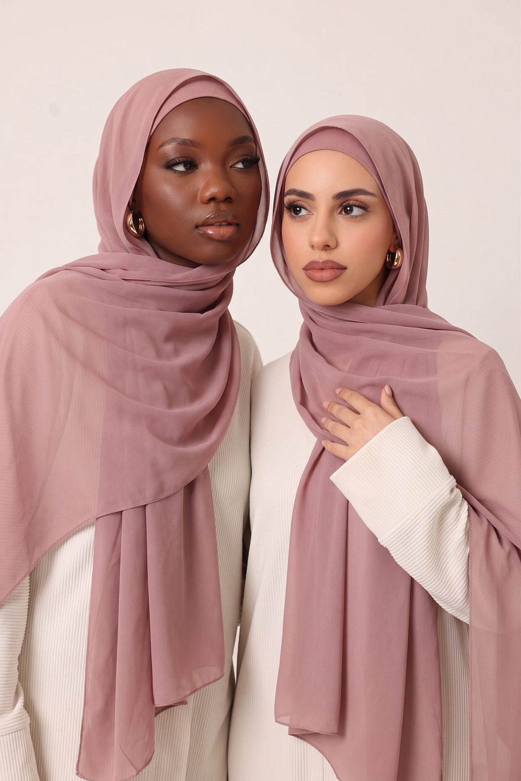 Antique Rose Chiffon Hijab