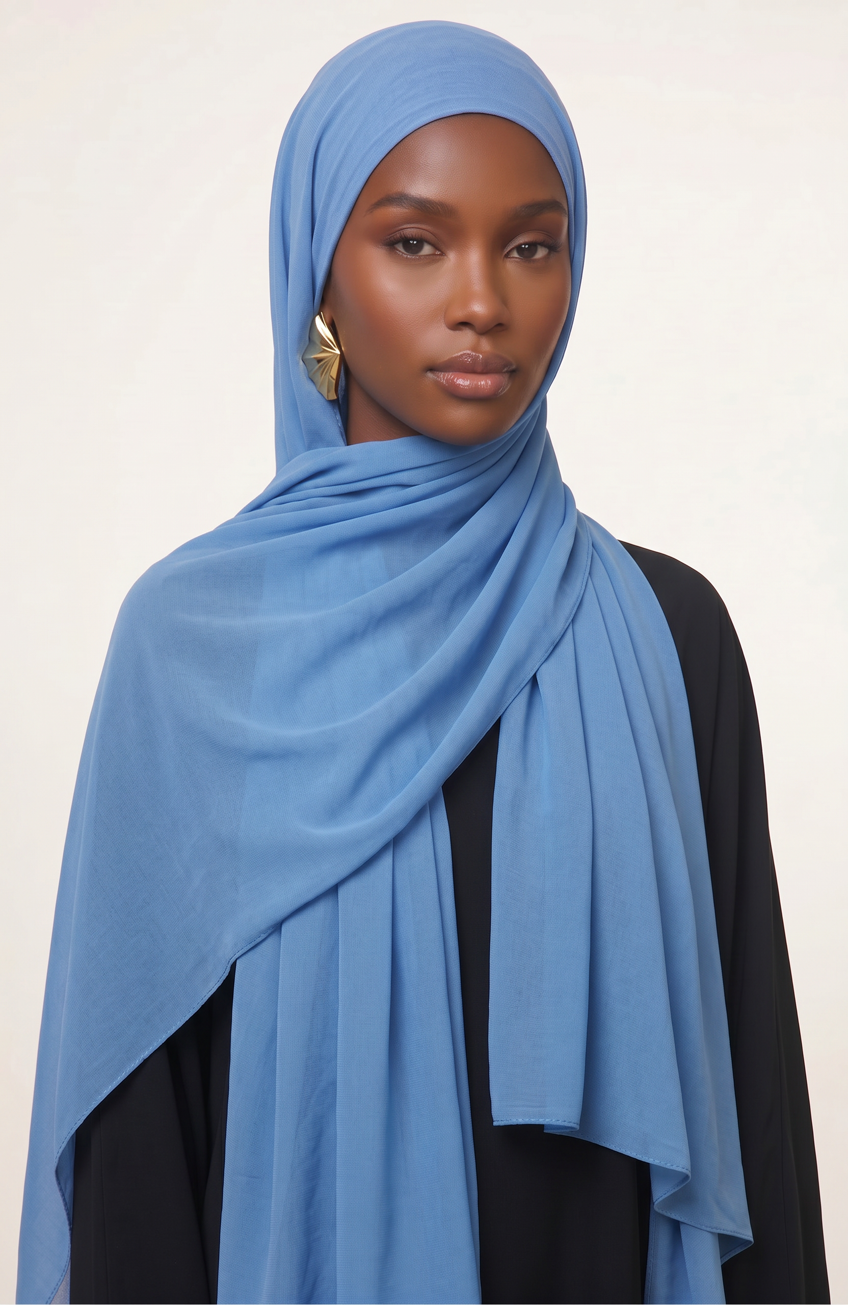 Coastal Blue Chiffon Hijab