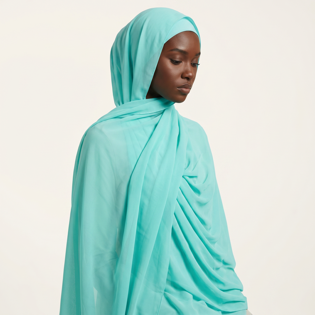 Amalfi Aqua Chiffon Hijab