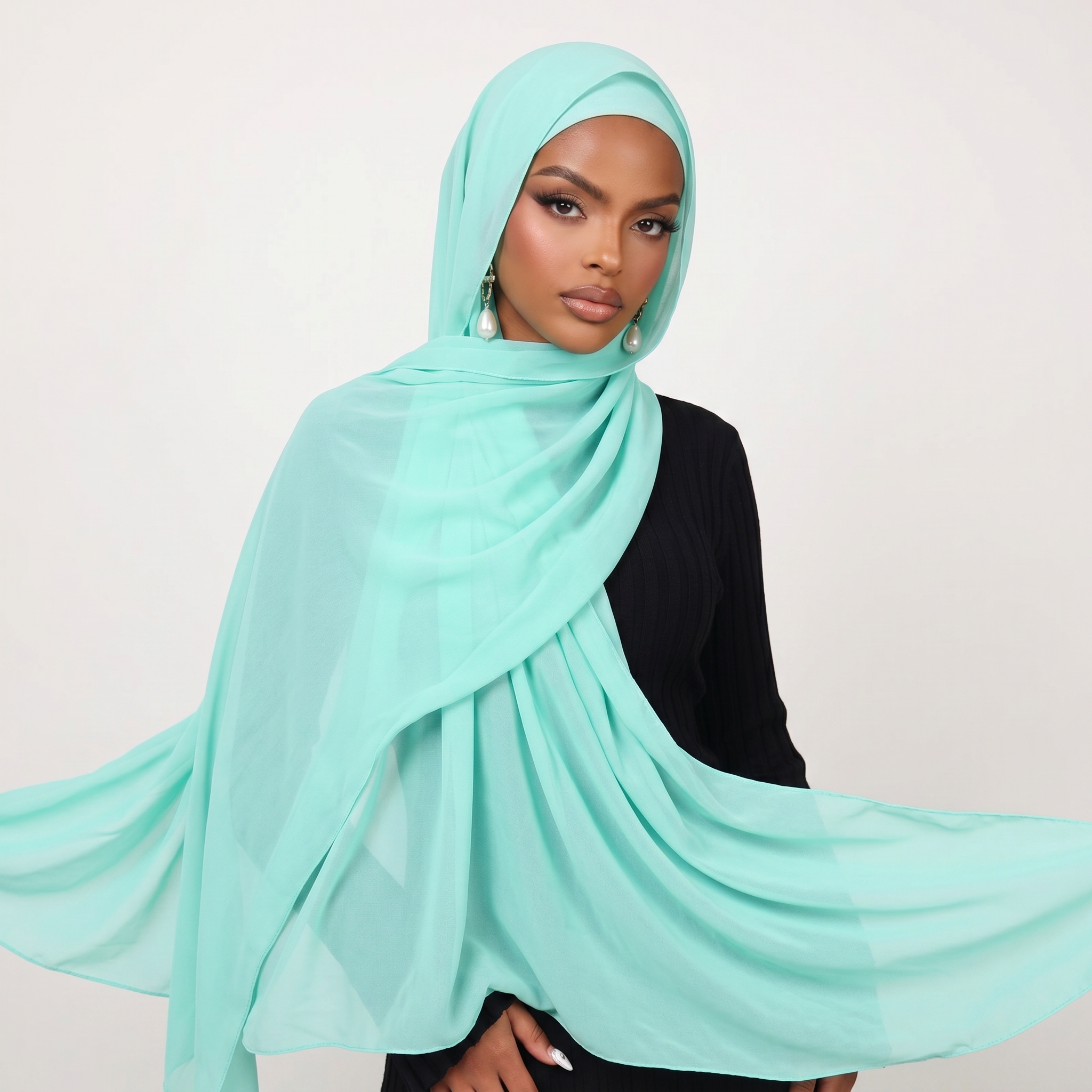 Amalfi Aqua Chiffon Hijab