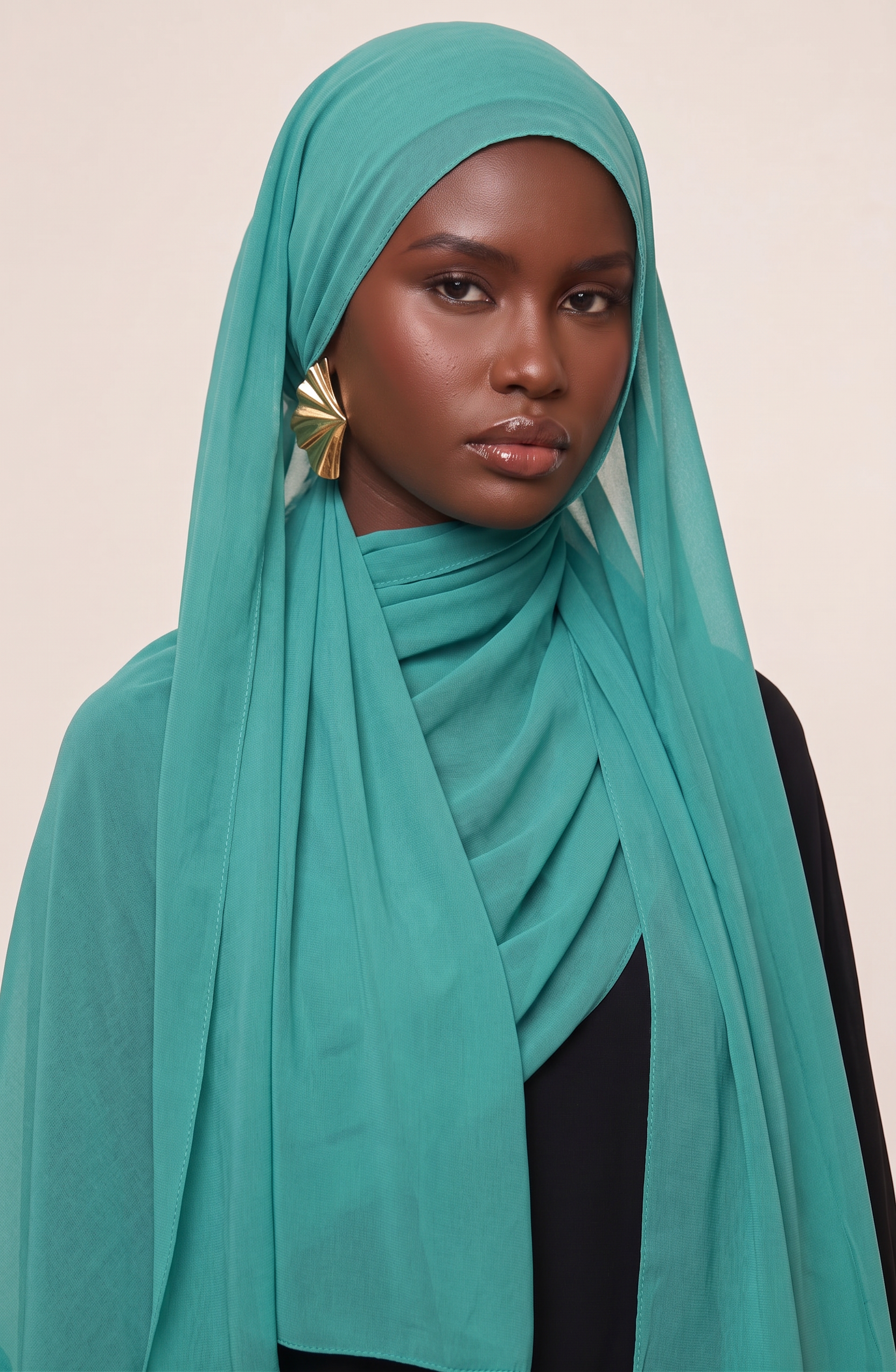 Ocean Jade Chiffon Hijab