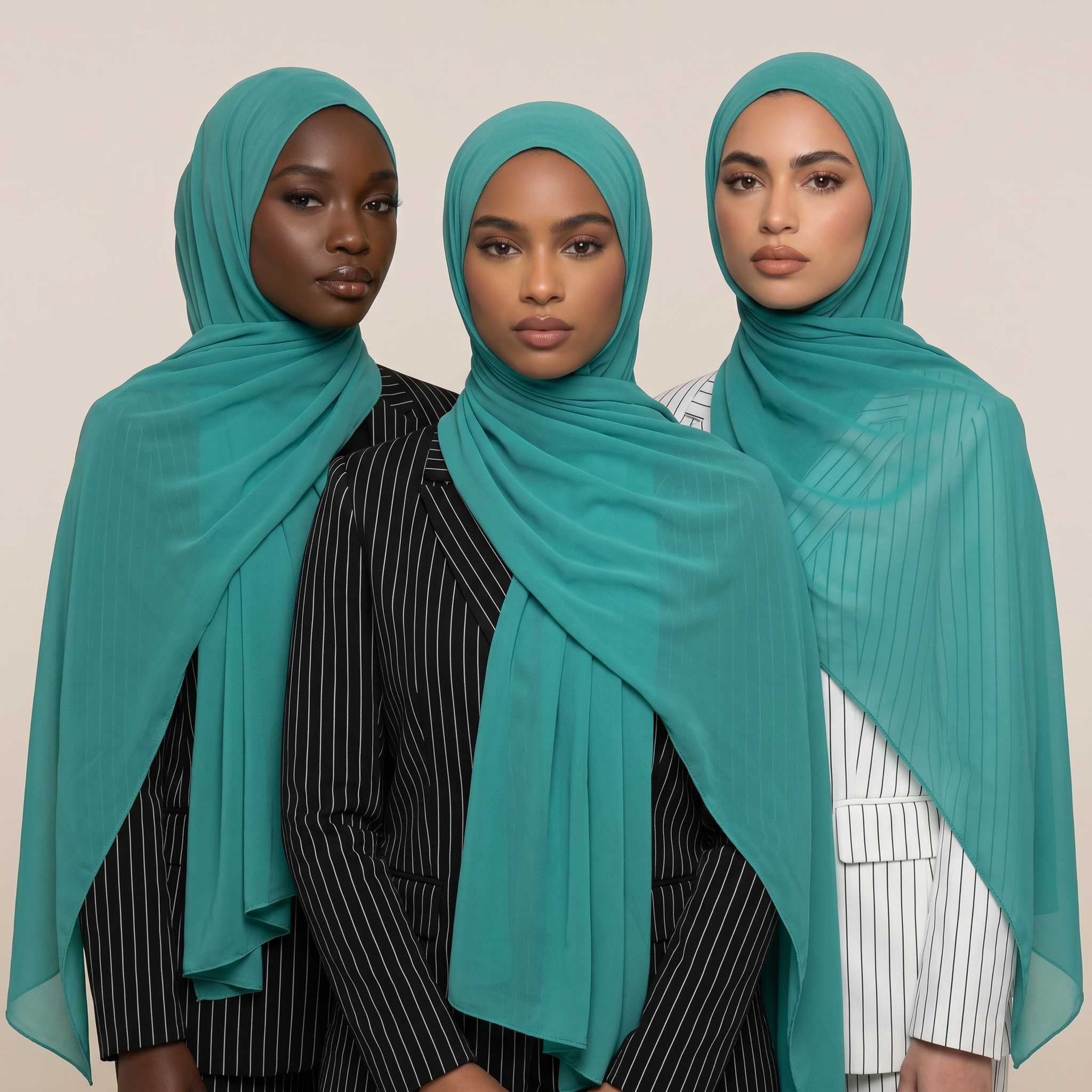 Ocean Jade Chiffon Hijab