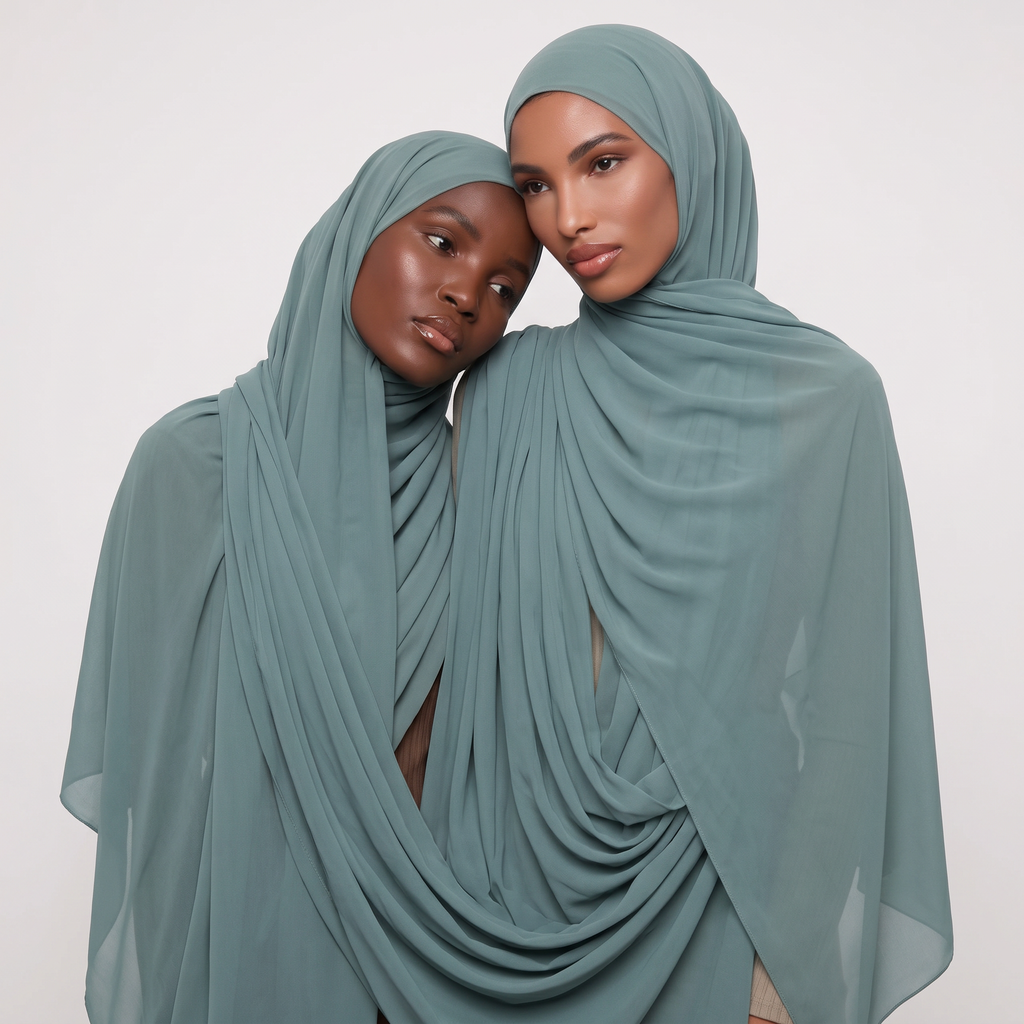 Eucalyptus Silk Chiffon Hijab