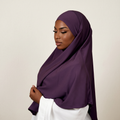Royal Plum Luxury Crystal Hemp Khimar