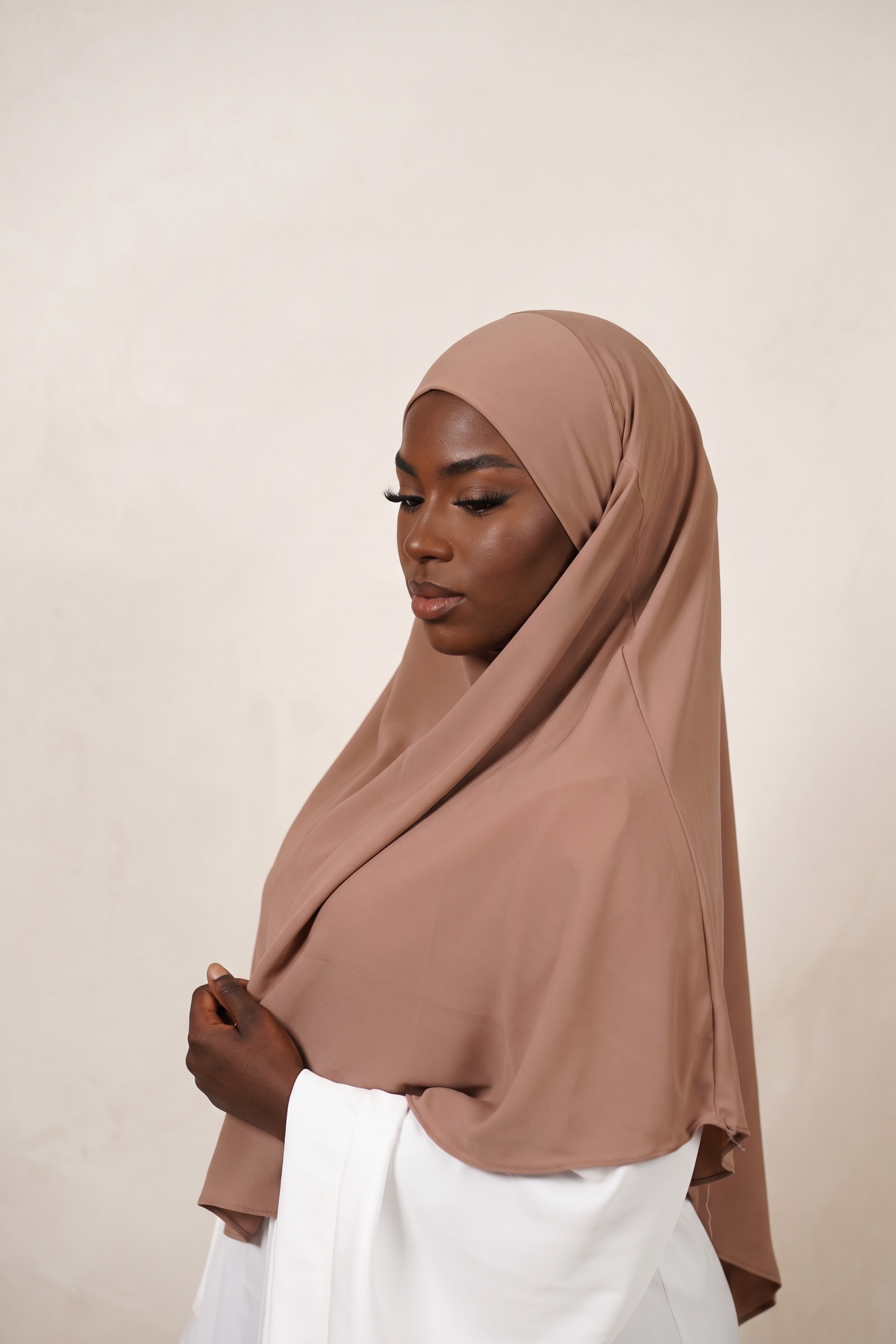 Desert Nude Luxury Crystal Hemp Khimar