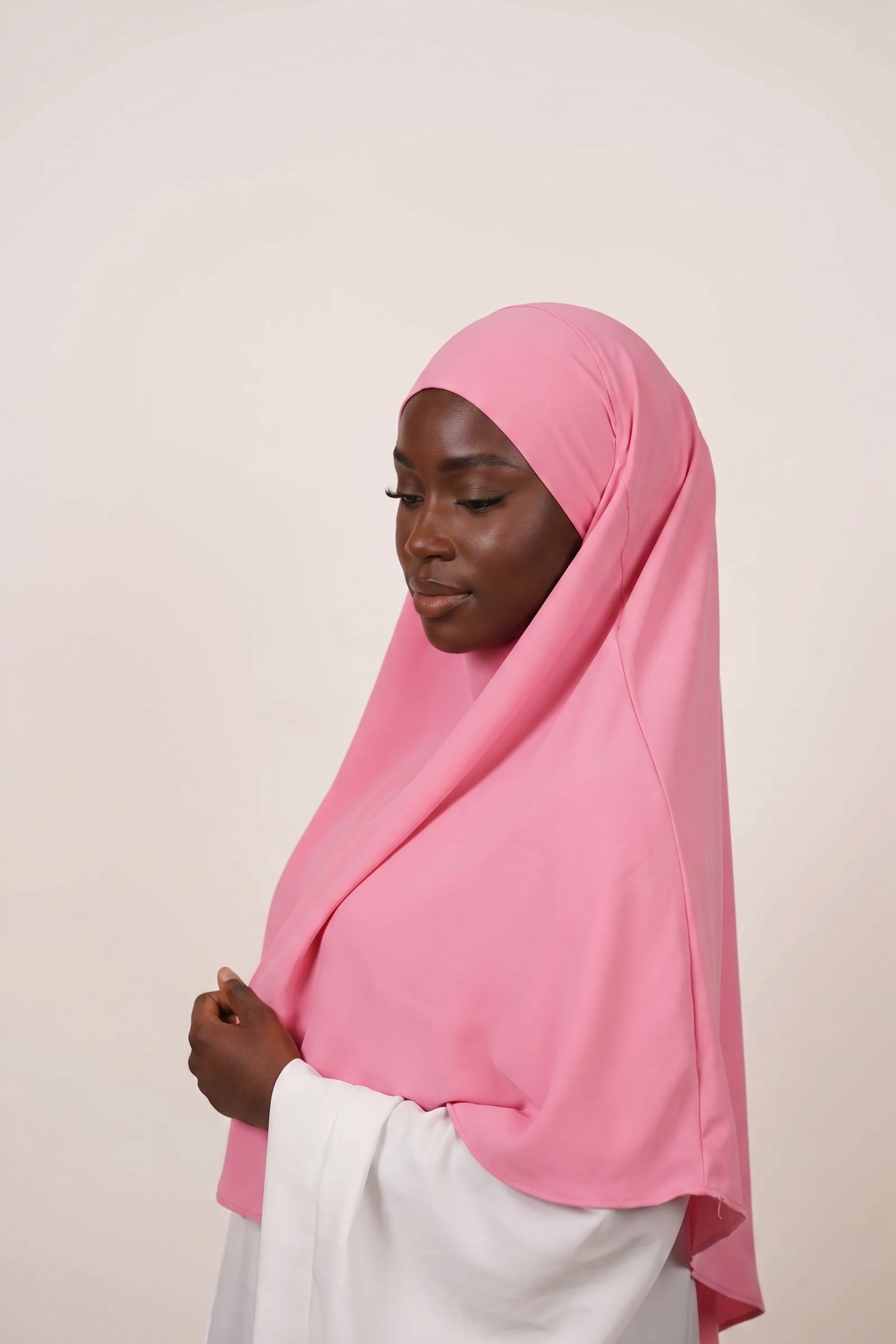 Rose Blush Luxury Crystal Hemp Khimar