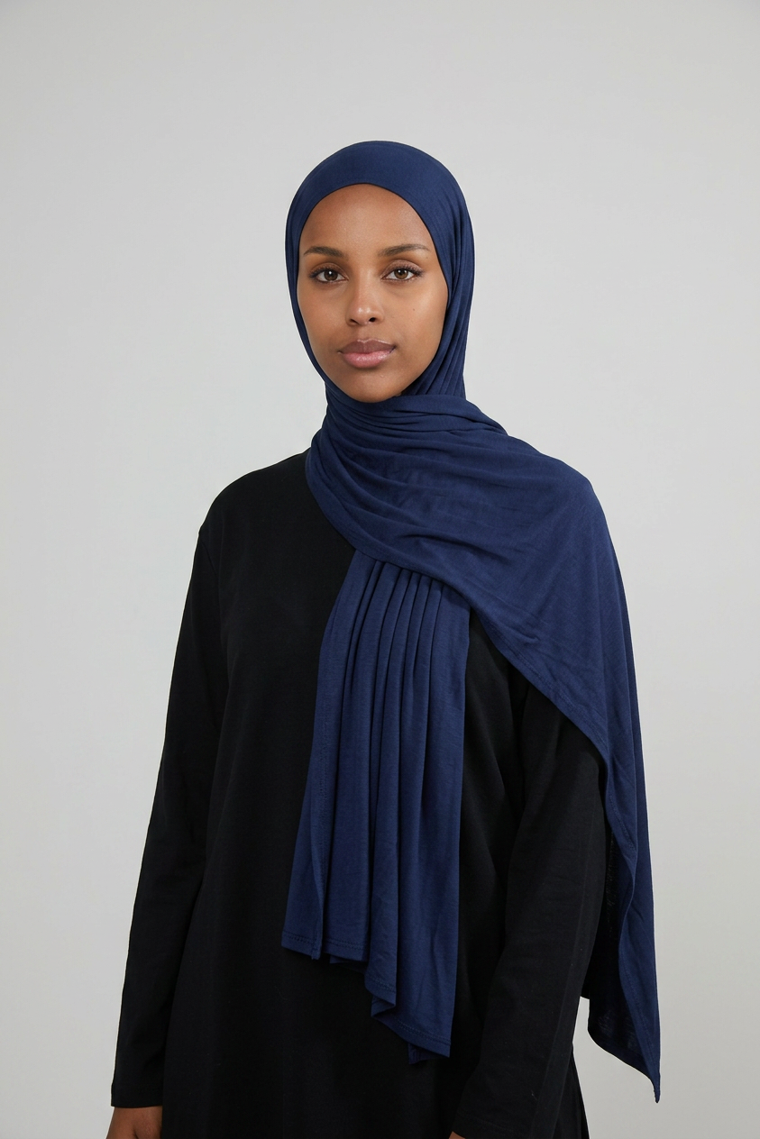 Midnight Navy Jersey Hijab