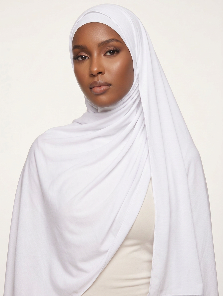 Porcelain Lumière Jersey Hijab