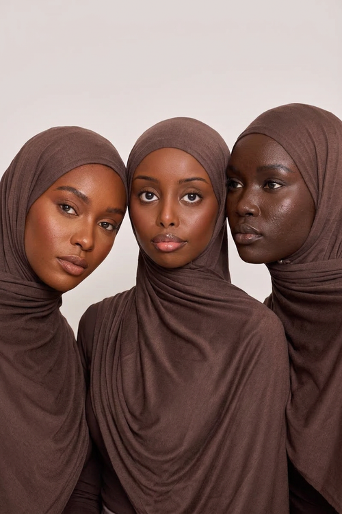Cocoa Suede Jersey Hijab