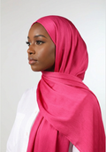 Fuchsia Love Silk Crepe Crinkle Hijab