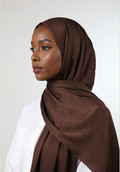 Espresso Silk Crepe Crinkle Hijab