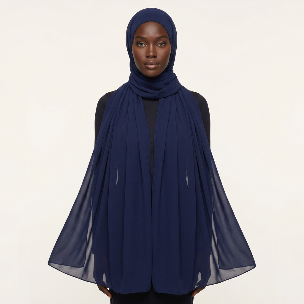Monaco Bleu Chiffon Hijab