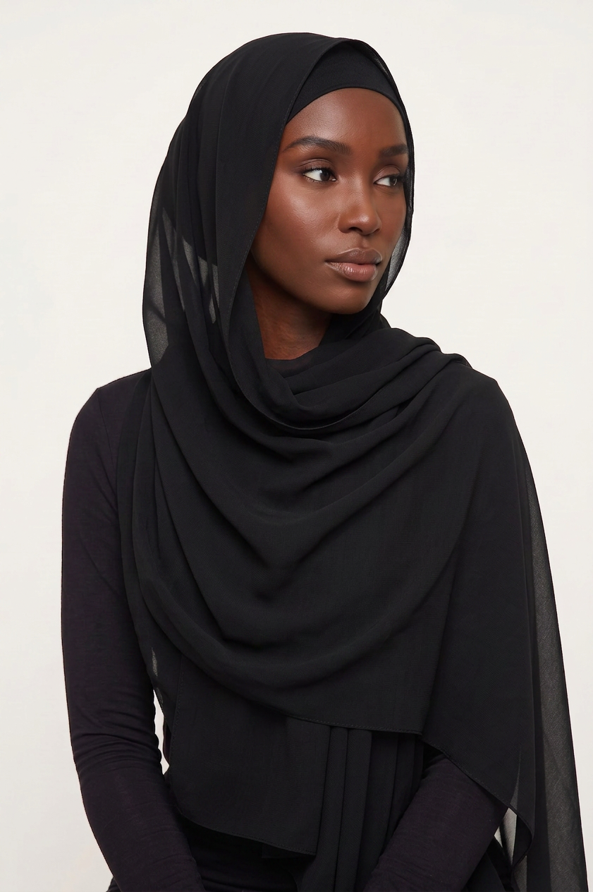 Onyx Luxe Chiffon Hijab