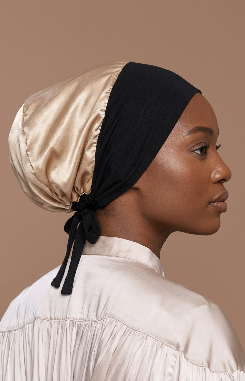 Midnight Noir Silk-Lined Undercap