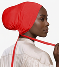 Crimson Veil Silk-Lined Undercap