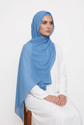 Coastal Blue Chiffon Hijab