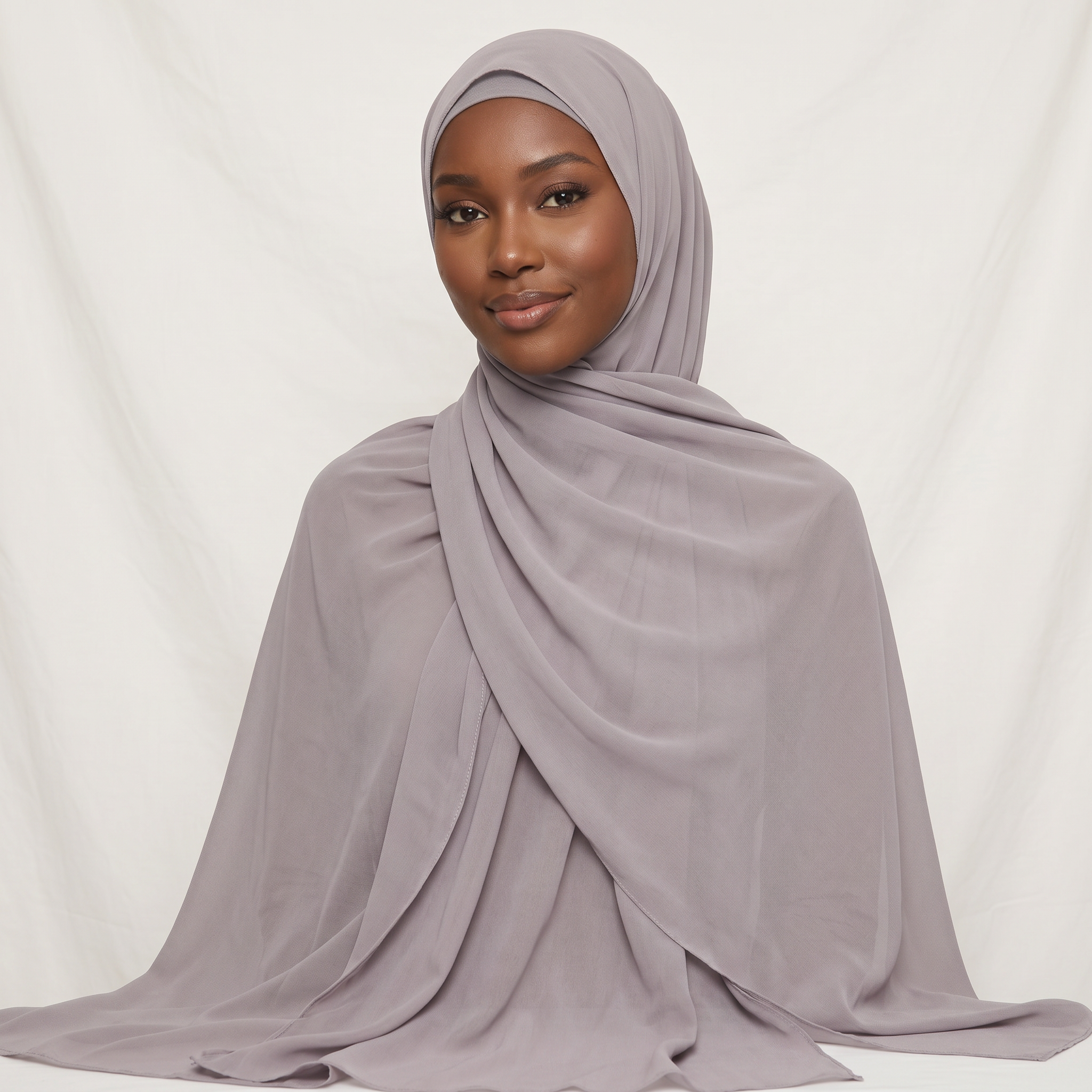 Moonstone Ash Chiffon Hijab